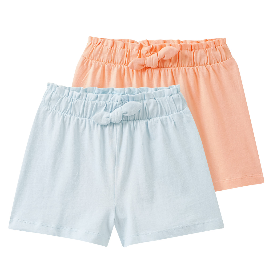 2 Mädchen Shorts mit Zierschleife