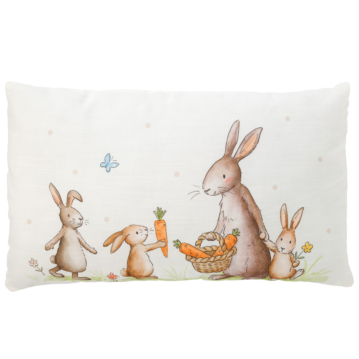 Kussen met haasjesmotief