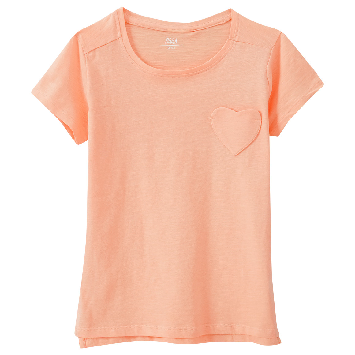 Mädchen T-Shirt mit Herz-Tasche