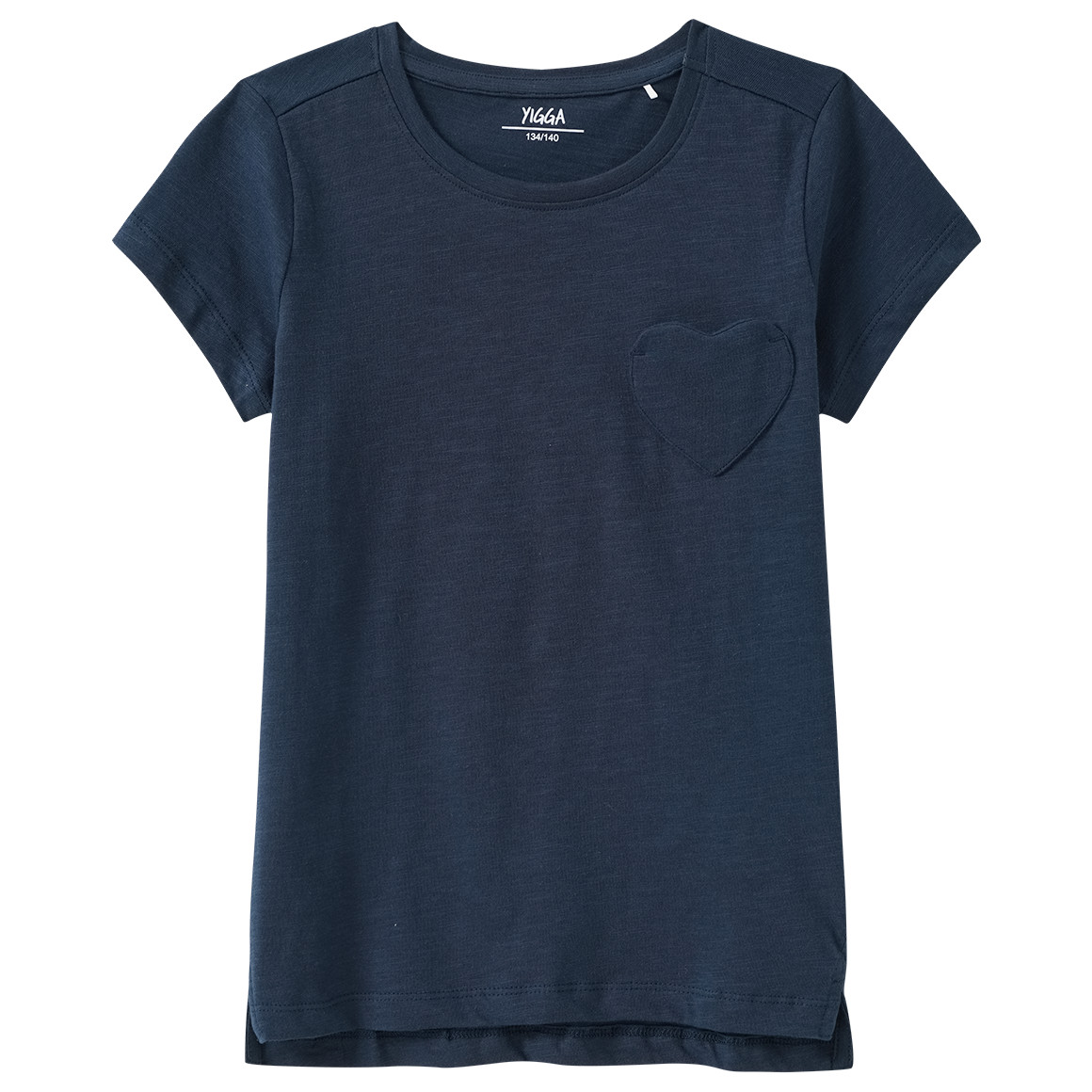 Mädchen T-Shirt mit Herz-Tasche