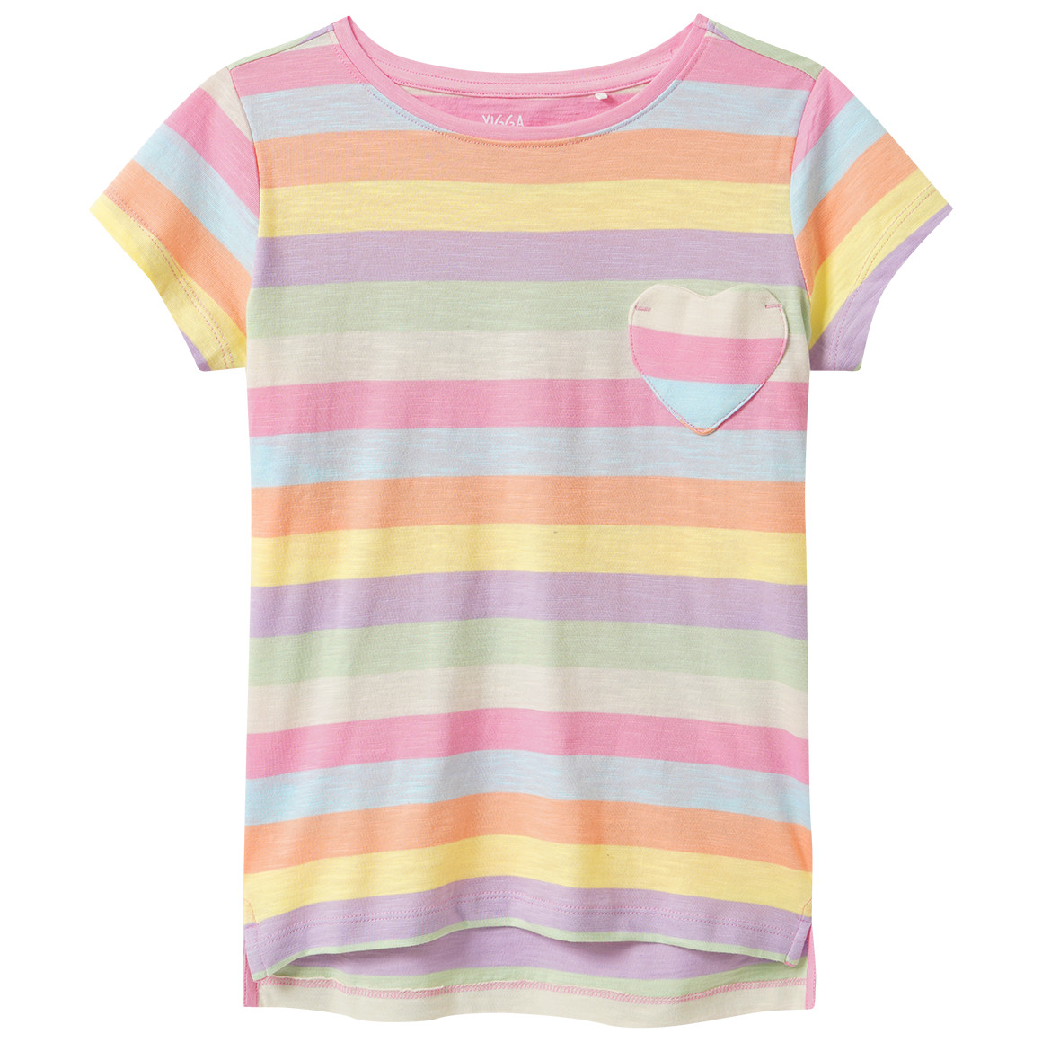 Mädchen T-Shirt mit Herz-Tasche