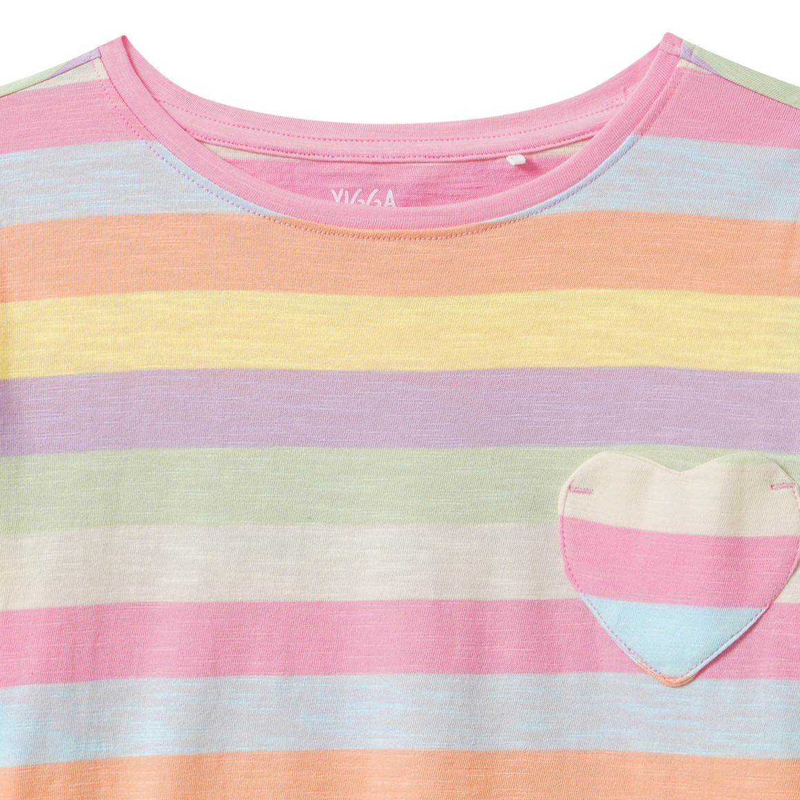 Mädchen T-Shirt mit Herz-Tasche