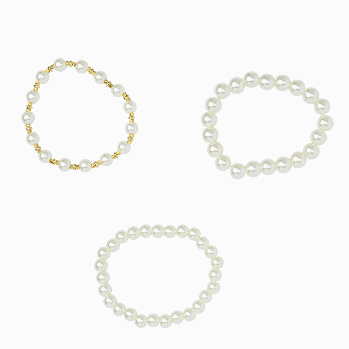 3 Damen Armbänder mit Perlen