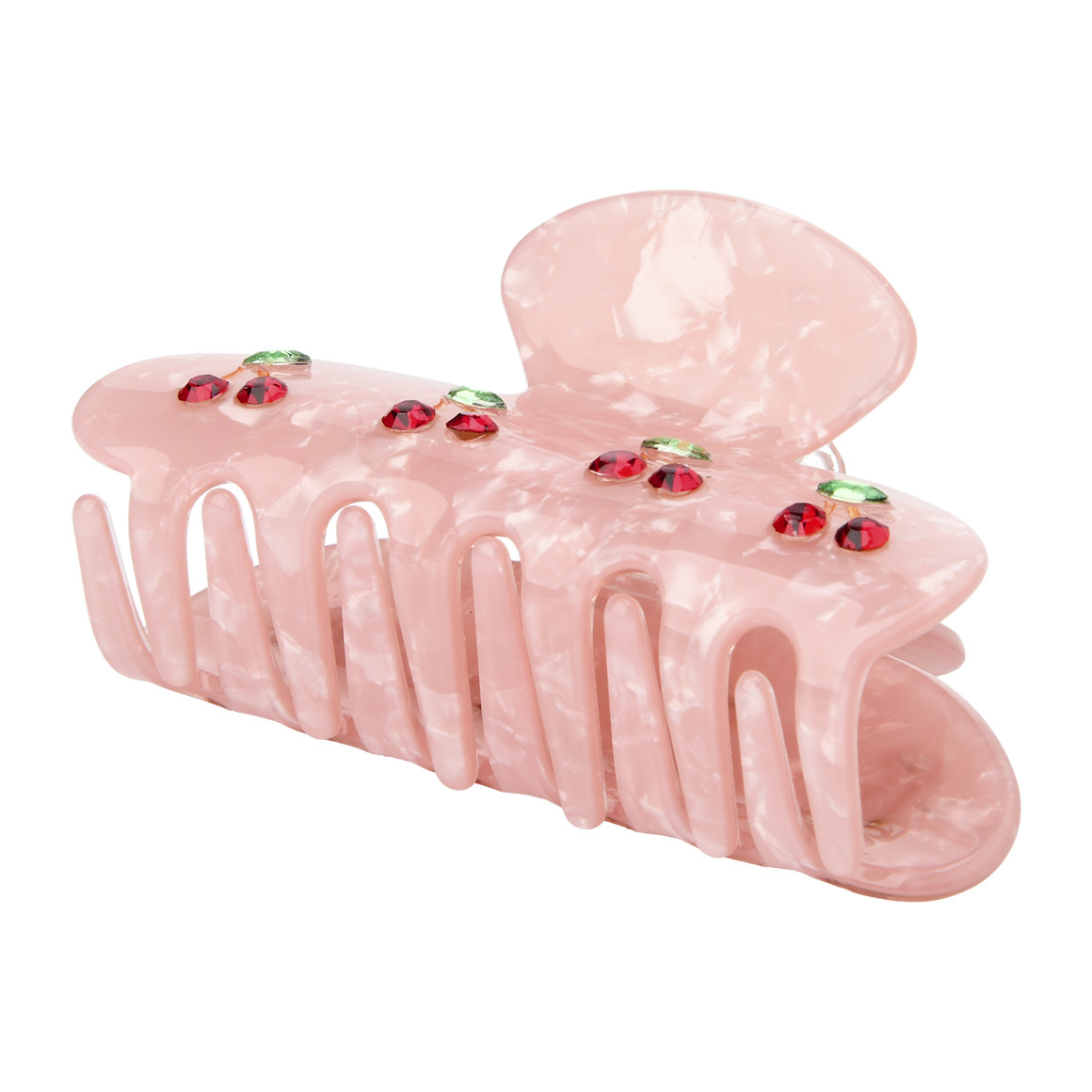 Haarklammer mit Kirsch-Motiven