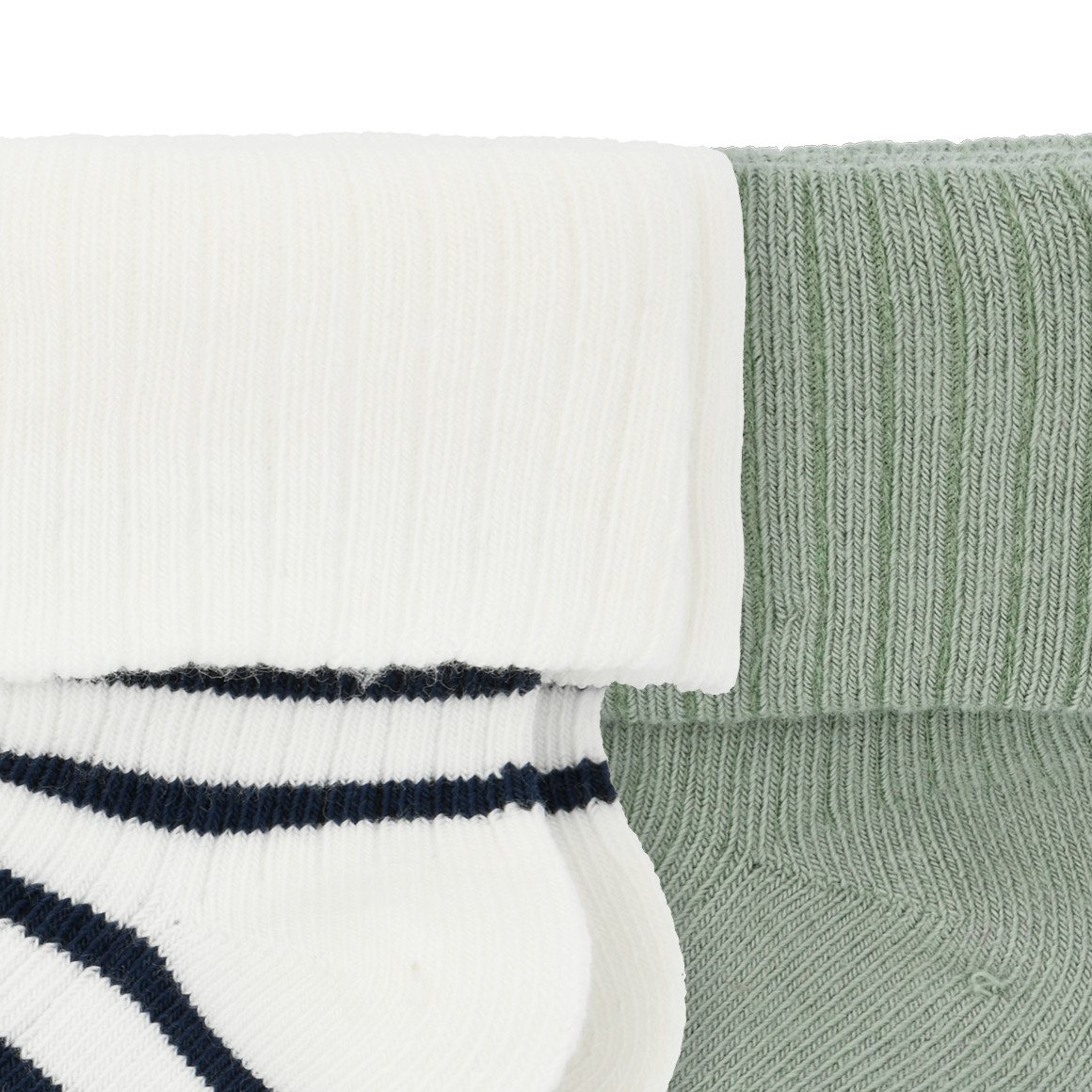 2 Paar Newborn Socken mit Umschlagbündchen