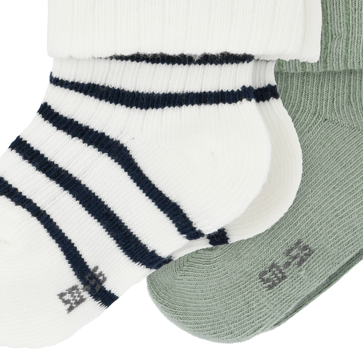 2 Paar Newborn Socken mit Umschlagbündchen