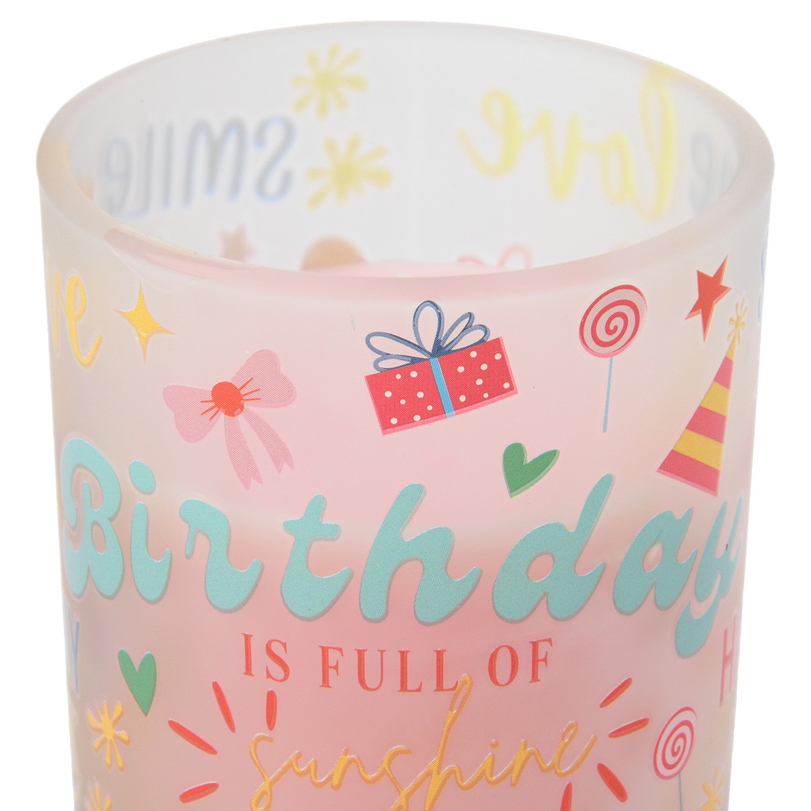 Geburtstagskerze im Glas