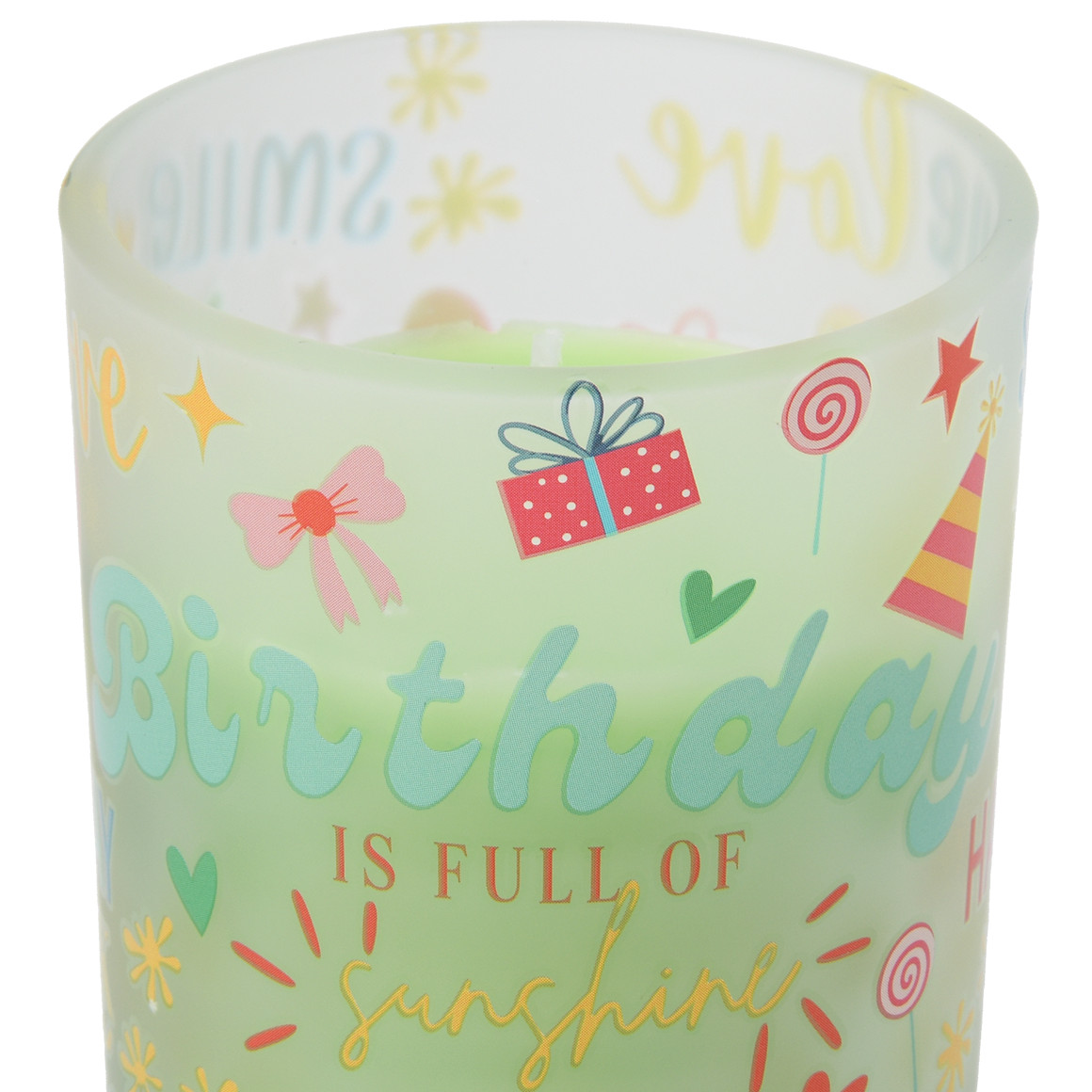 Geburtstagskerze im Glas