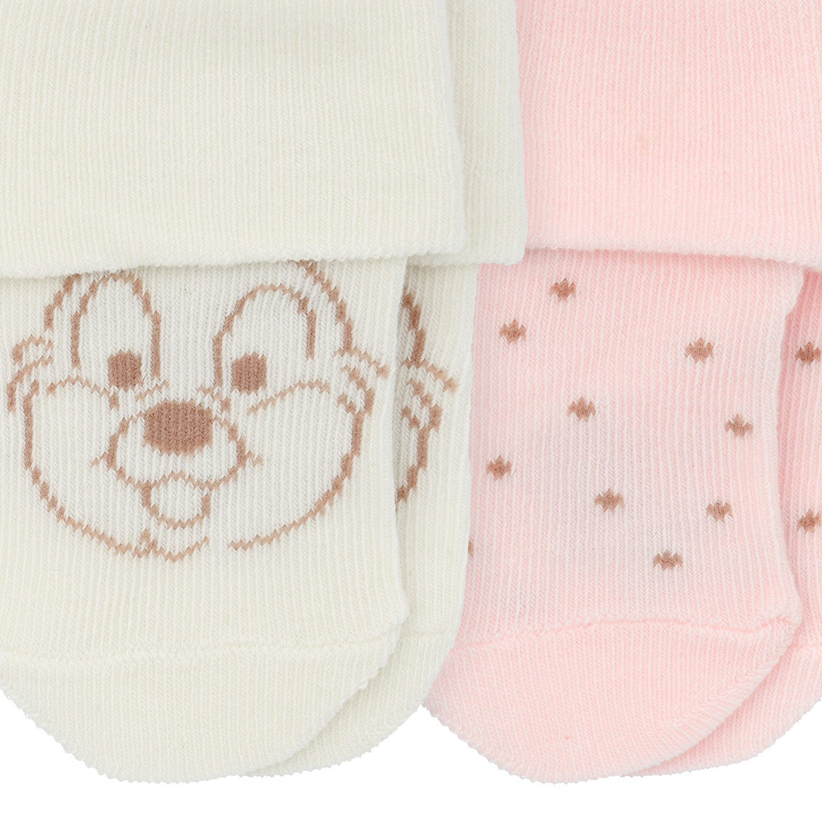 2 Paar Bambi Socken mit Umschlagbündchen