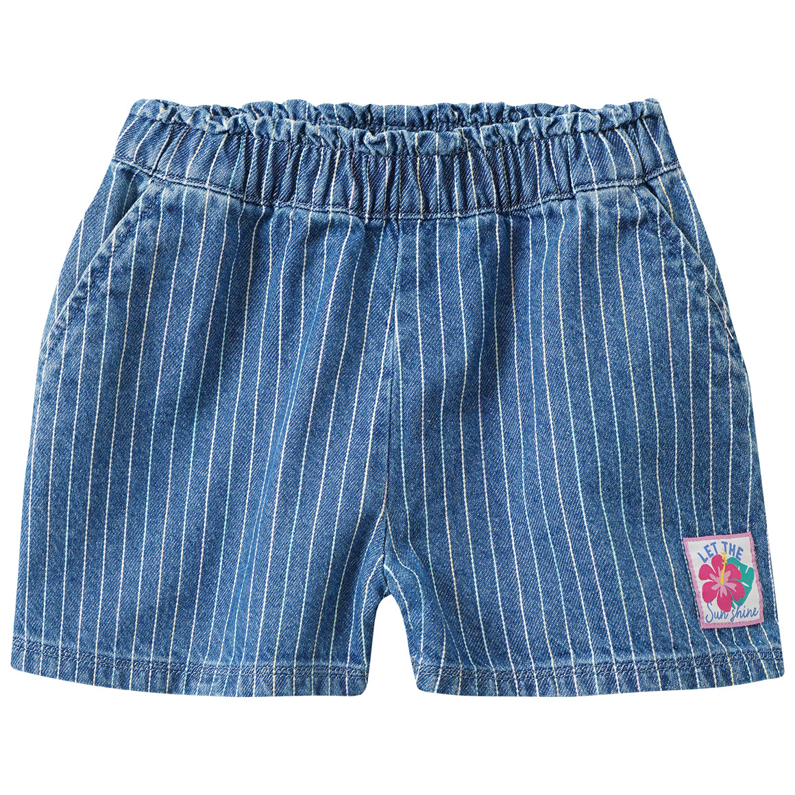 Mädchen Jeansshorts mit Streifen