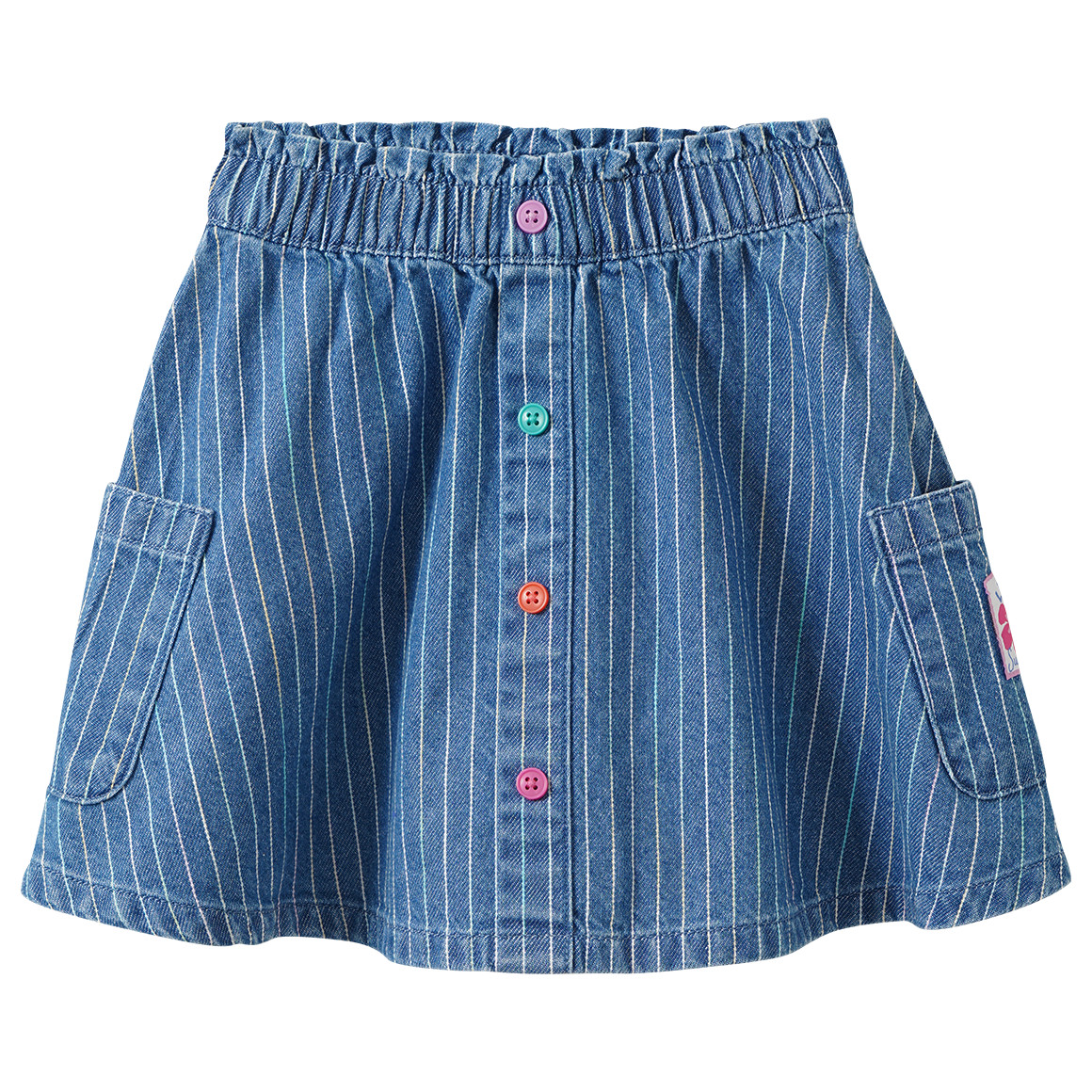 Mädchen Jeansrock mit Streifen