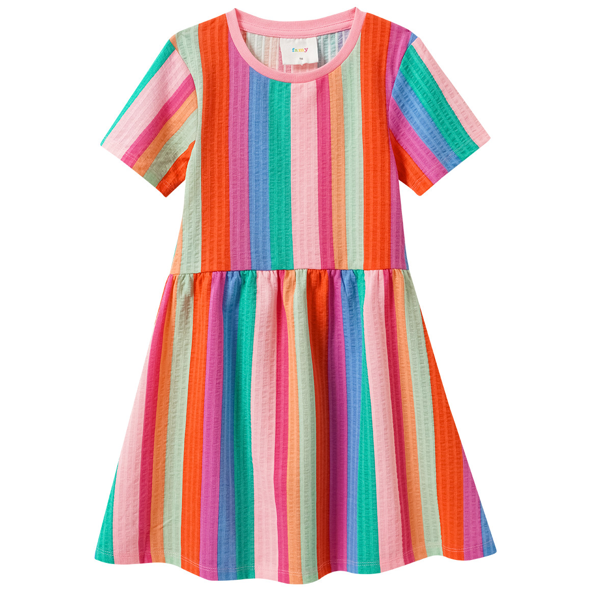 Mädchen Kleid mit bunten Streifen