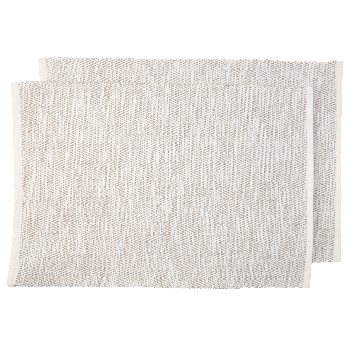 2 placemats met ribstructuur