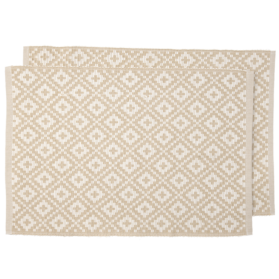 2 placemats met ribstructuur