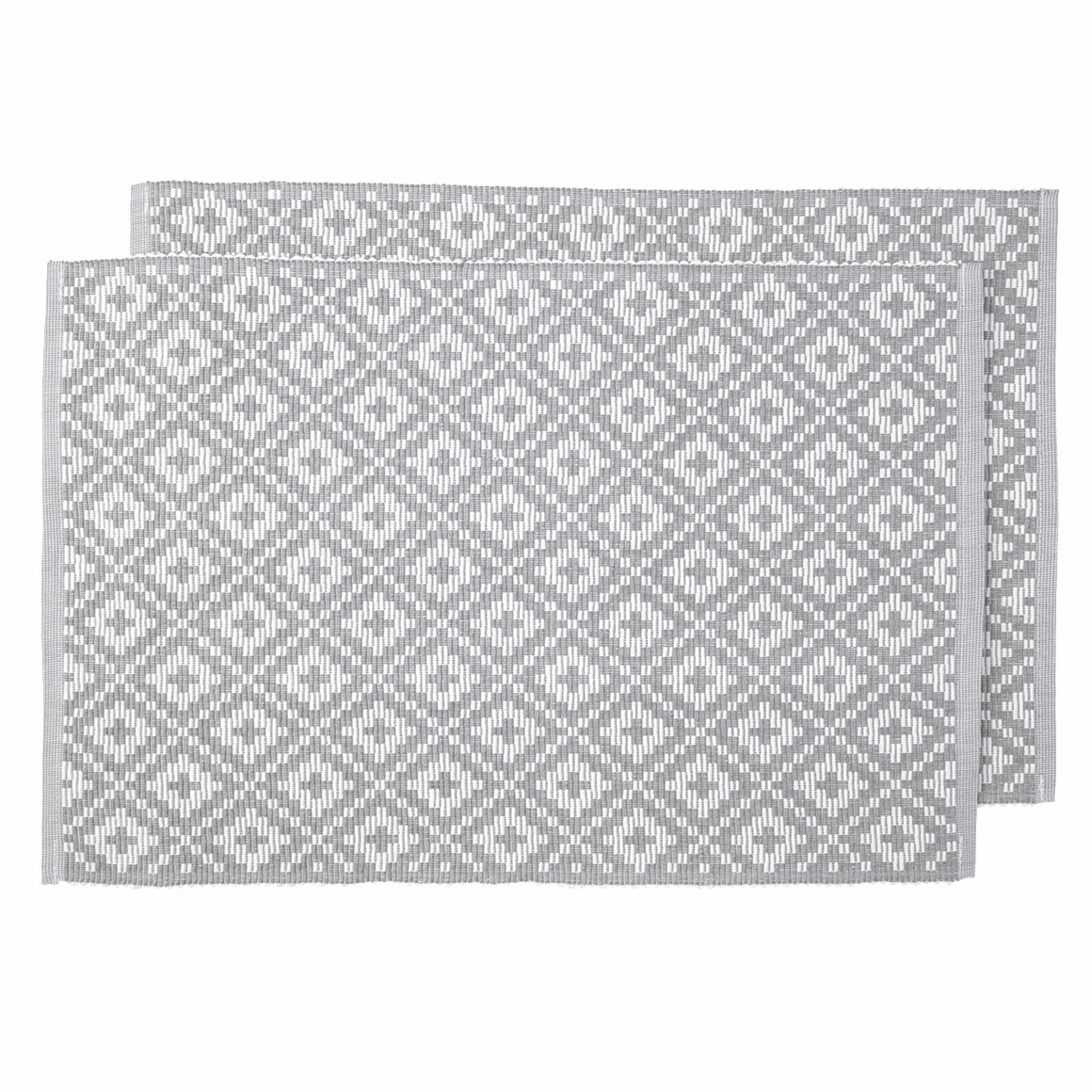 2 placemats met ribstructuur