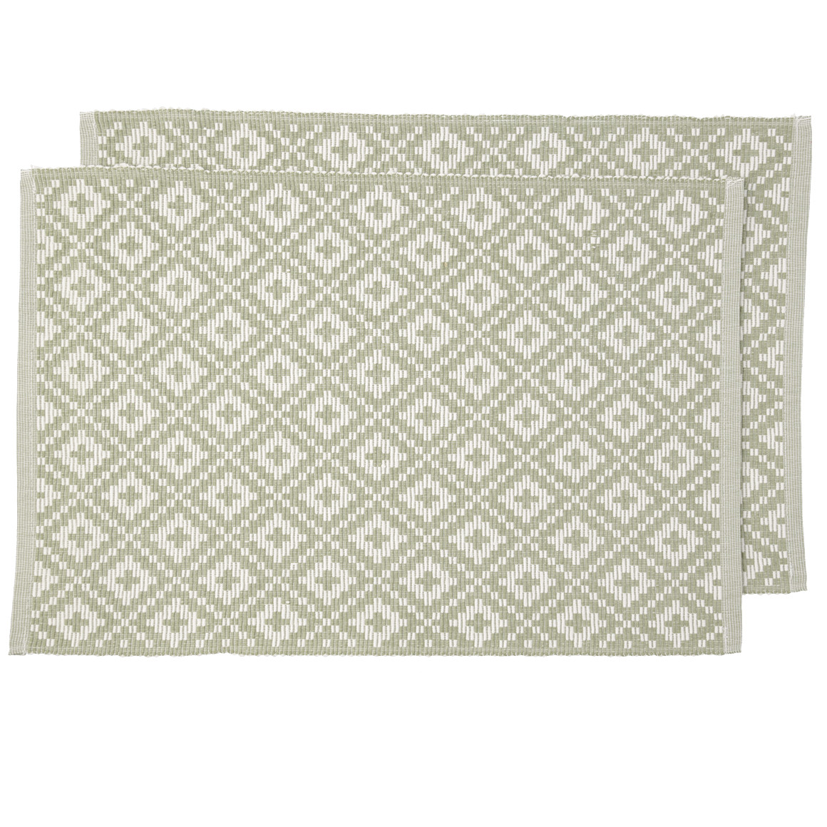 2 placemats met ribstructuur