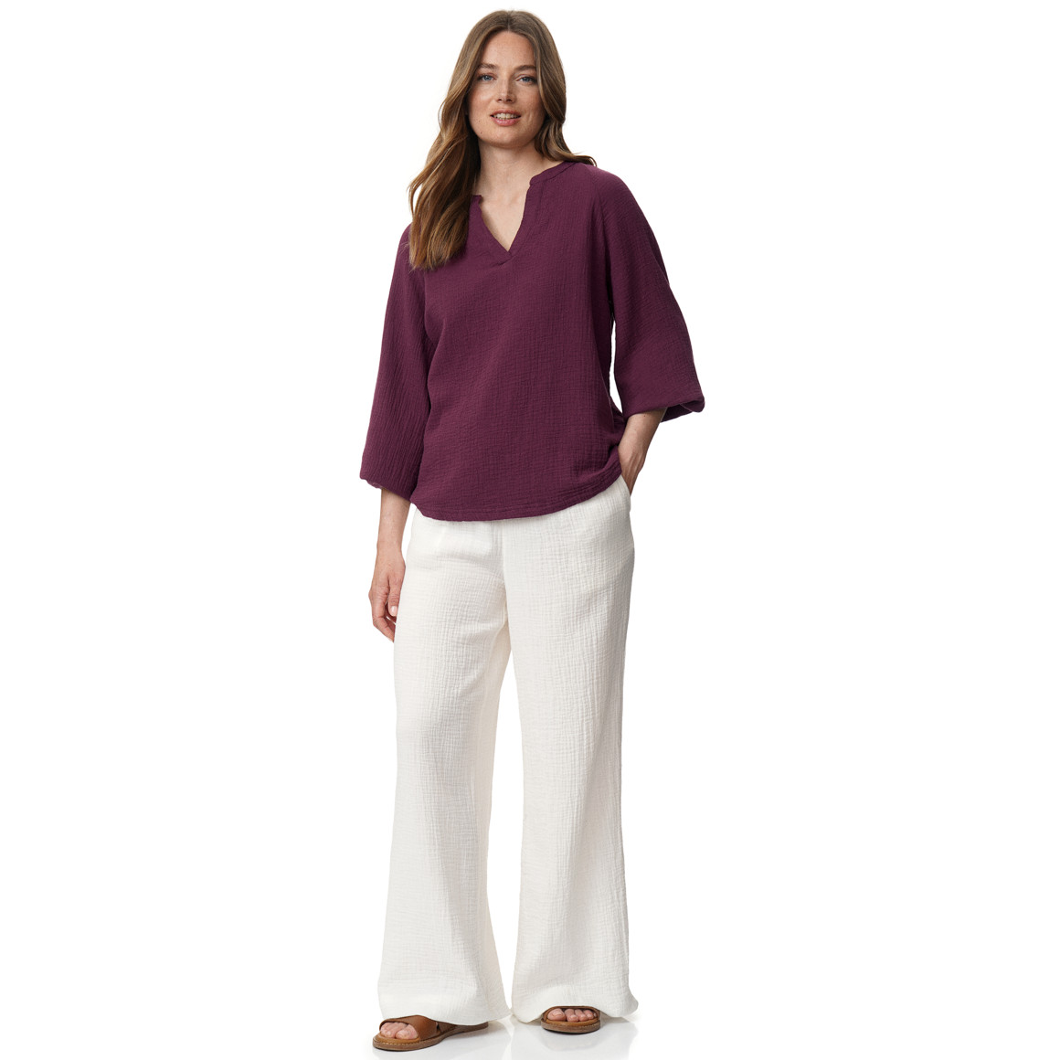 Damen Musselin-Bluse aus Bio-Baumwolle