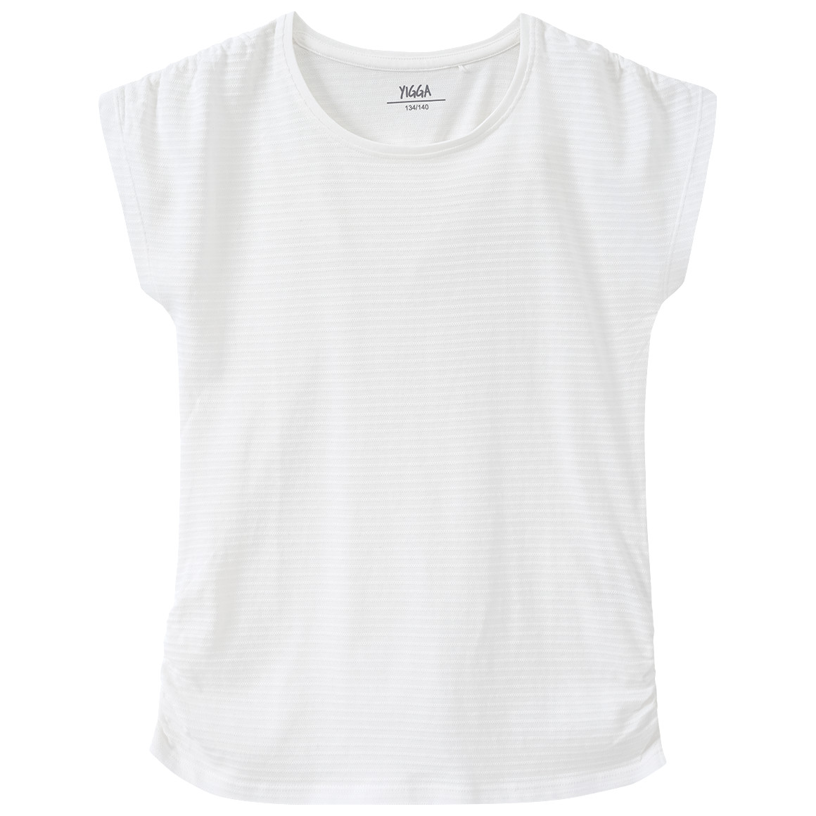 Meisjes T-shirt met gestructureerde strepen