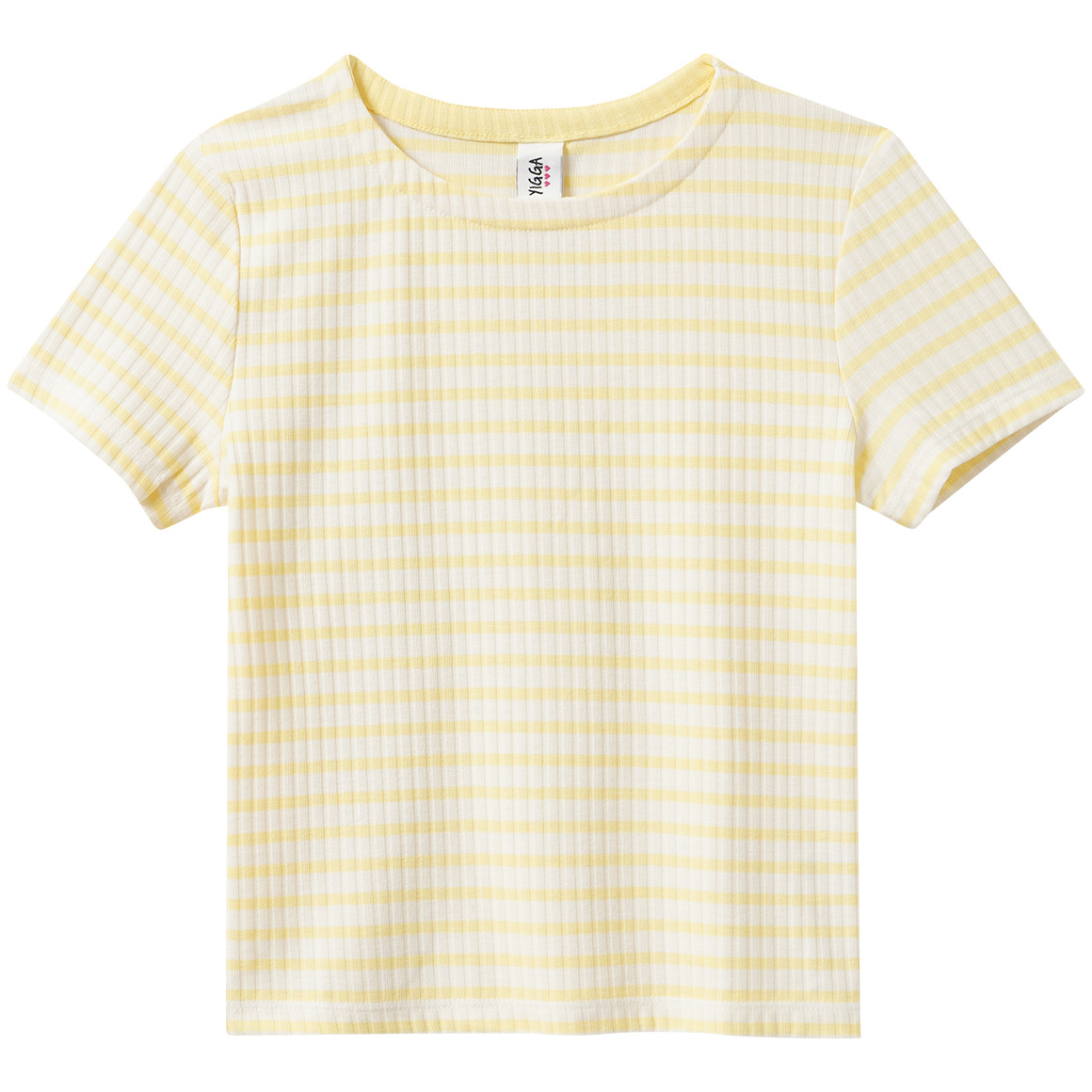 Mädchen T-Shirt mit Rippstruktur