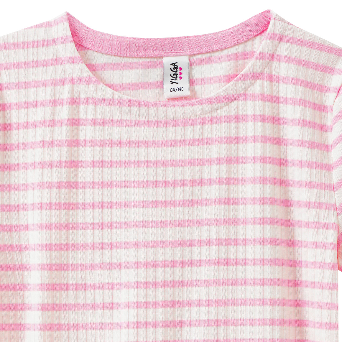 Mädchen T-Shirt mit Rippstruktur