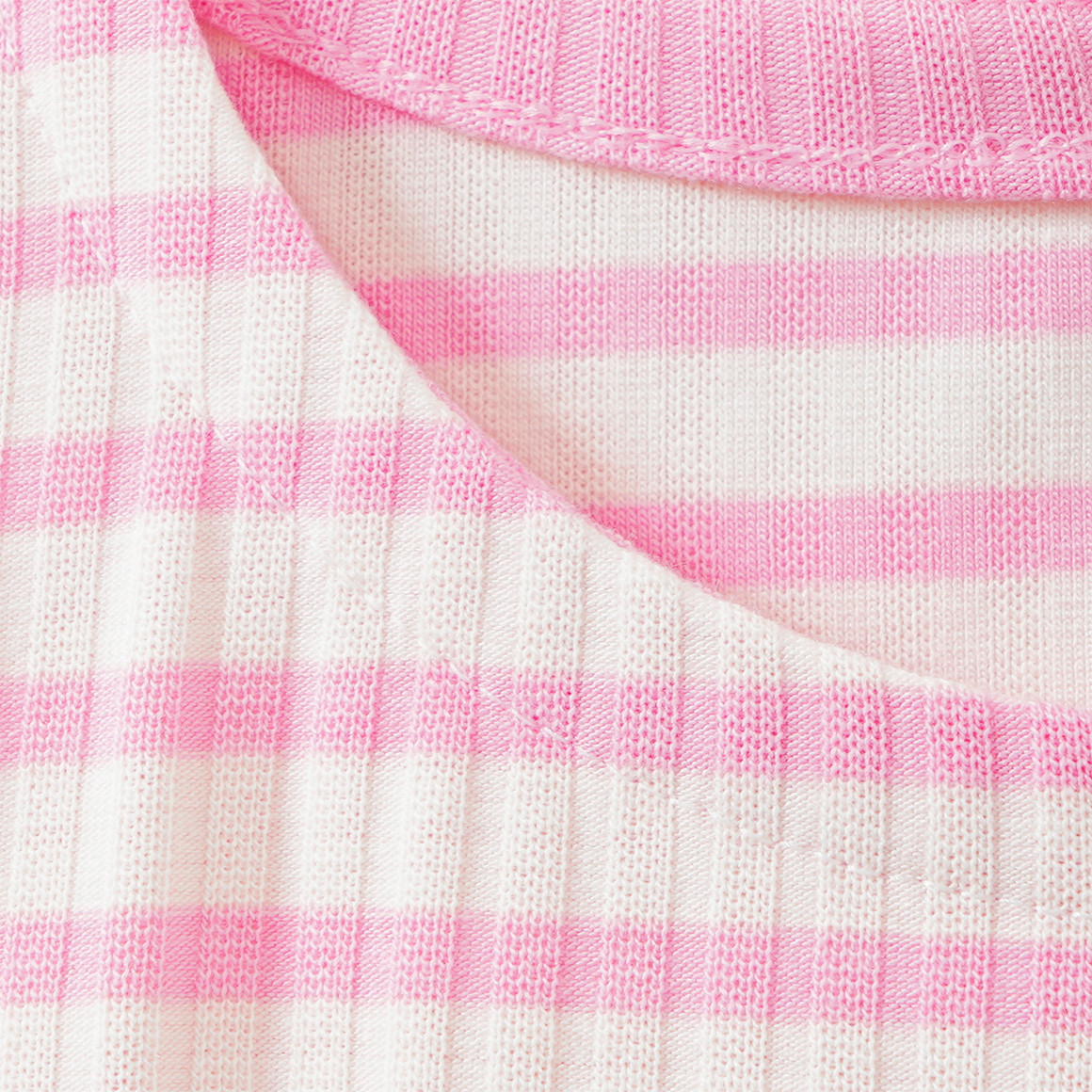 Mädchen T-Shirt mit Rippstruktur