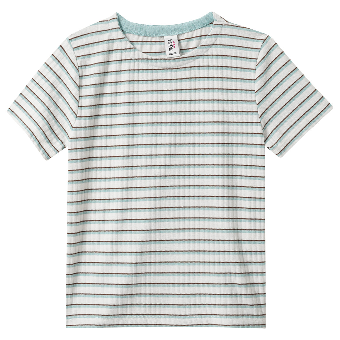 Mädchen T-Shirt mit Rippstruktur