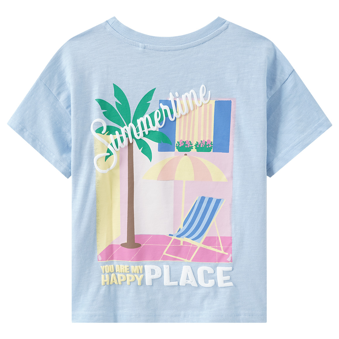 Mädchen T-Shirt mit Rücken-Print