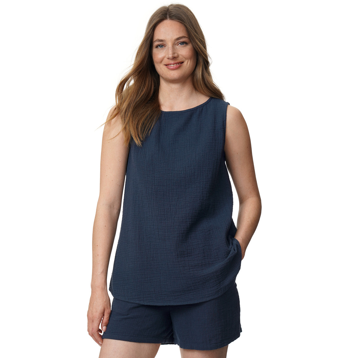 Damen Musselin-Top aus Bio-Baumwolle