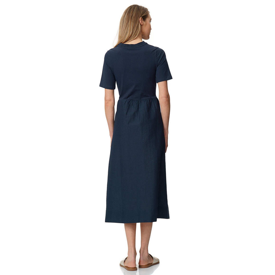 Damen Kleid in Seersucker-Struktur