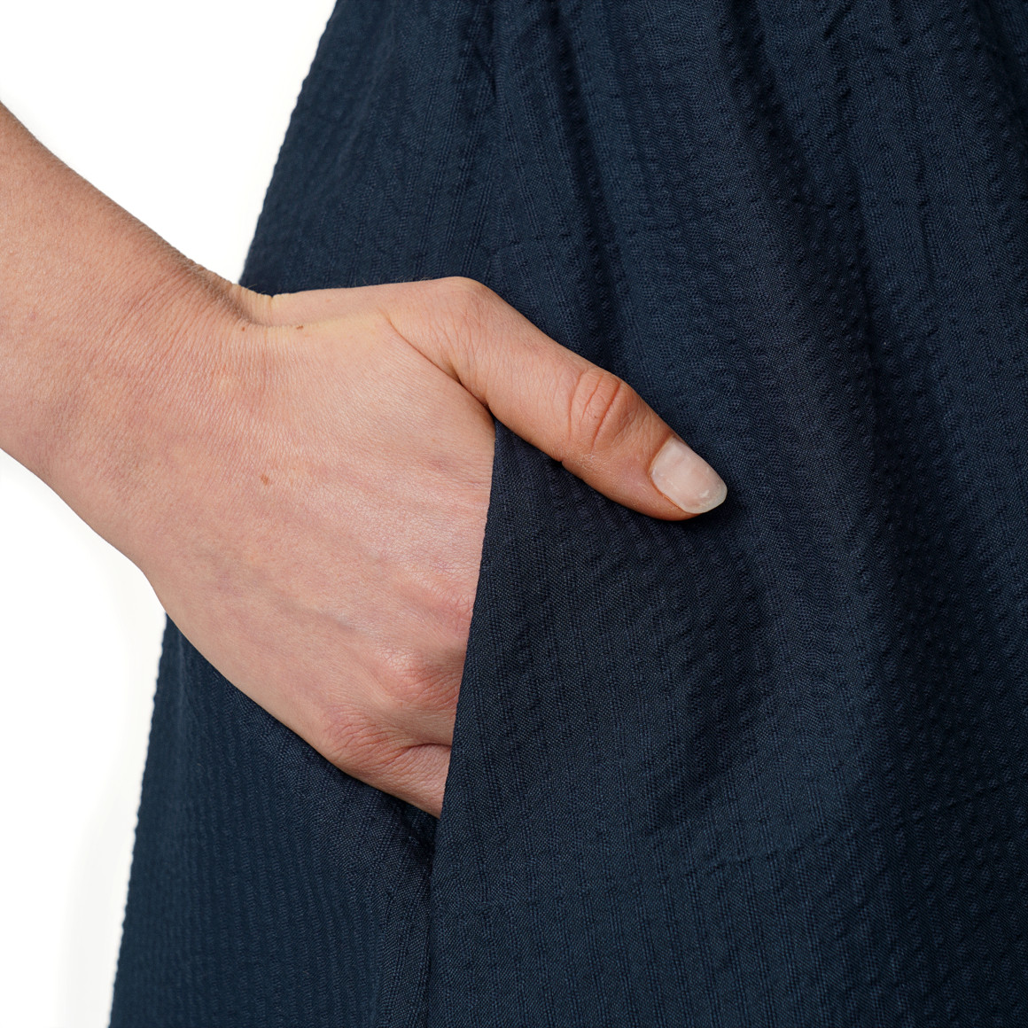 Damen Kleid in Seersucker-Struktur