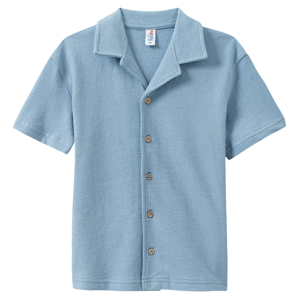 Jungen Strick-Hemd unifarben