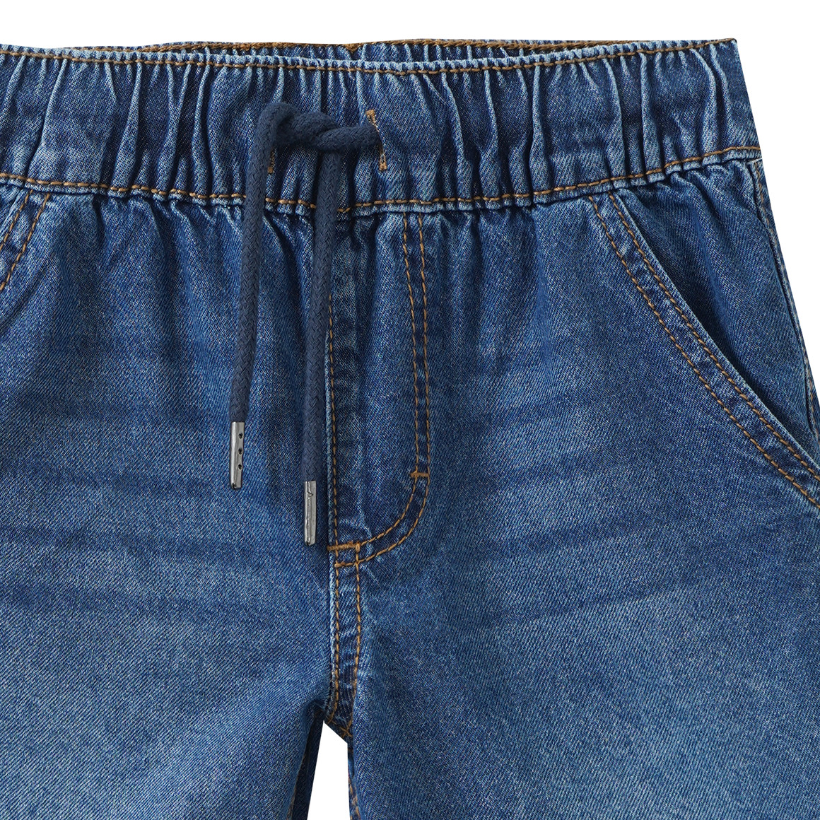 Jungen Pull-On Jeans-Shorts mit Tunnelzug