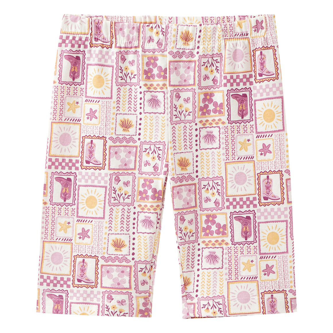 Mädchen Leggings im Patchwork-Dessin