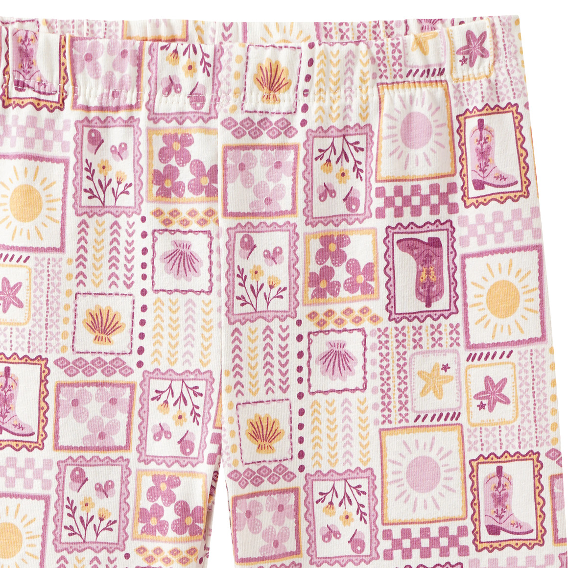 Mädchen Leggings im Patchwork-Dessin