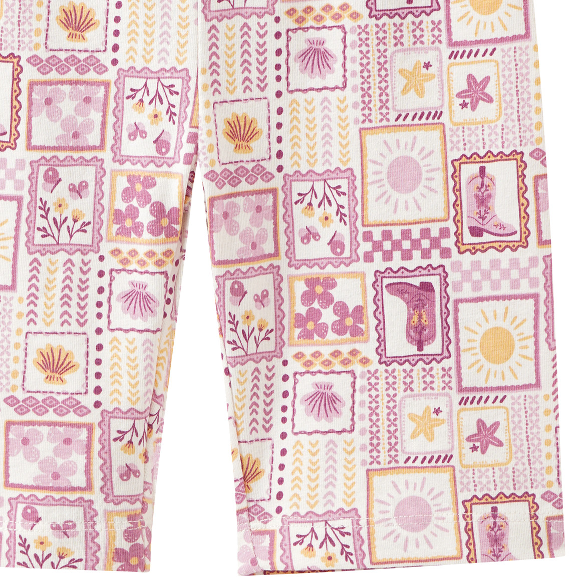 Mädchen Leggings im Patchwork-Dessin