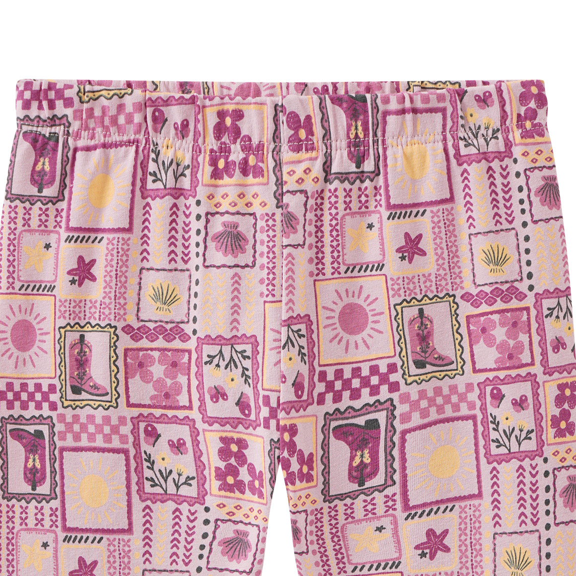 Mädchen Leggings im Patchwork-Dessin