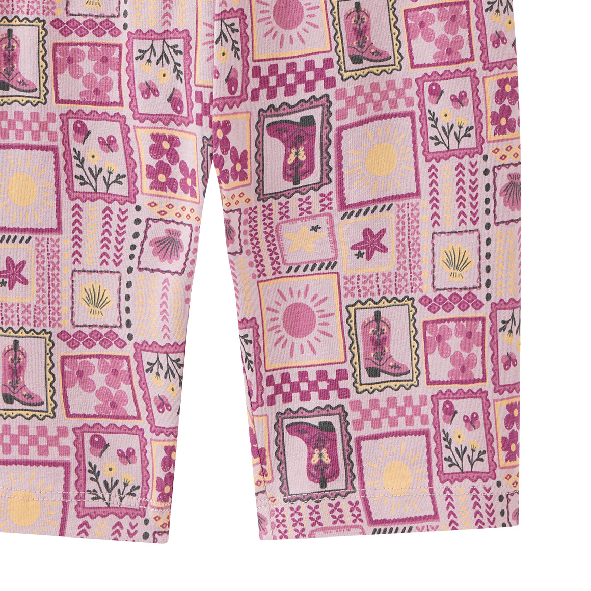 Mädchen Leggings im Patchwork-Dessin