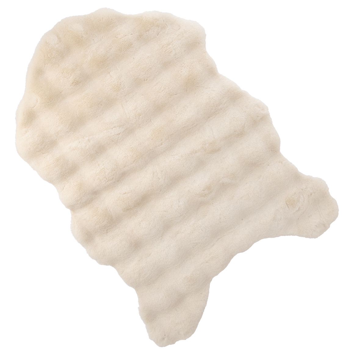 Tapijt van imitatiebont in langwerpige vorm