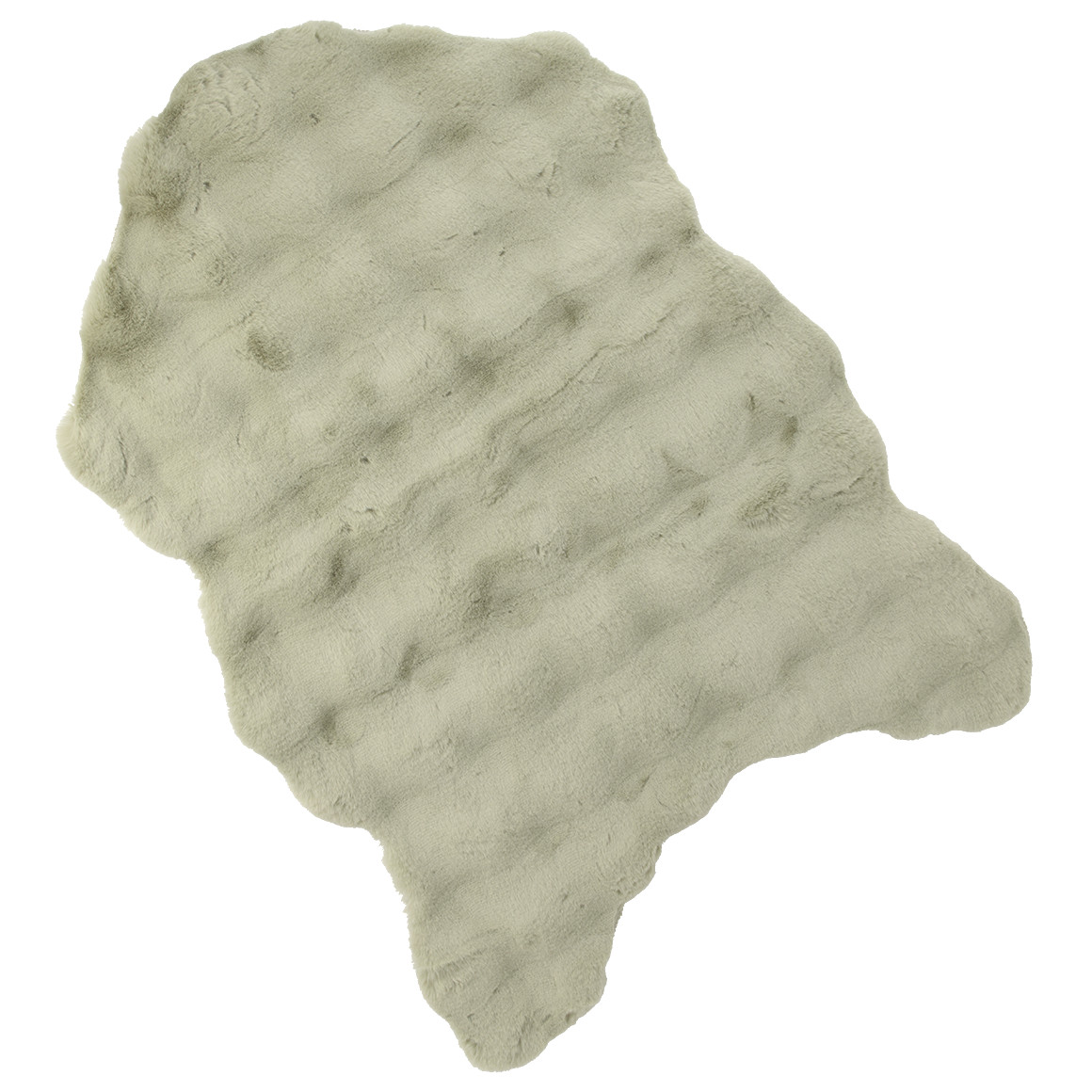 Tapijt van imitatiebont in langwerpige vorm