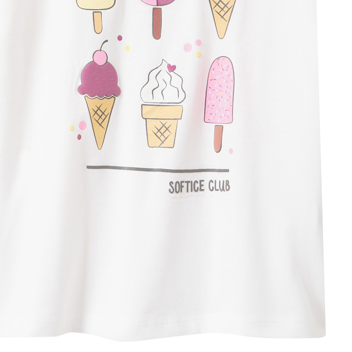 Mädchen T-Shirt mit Eis-Print