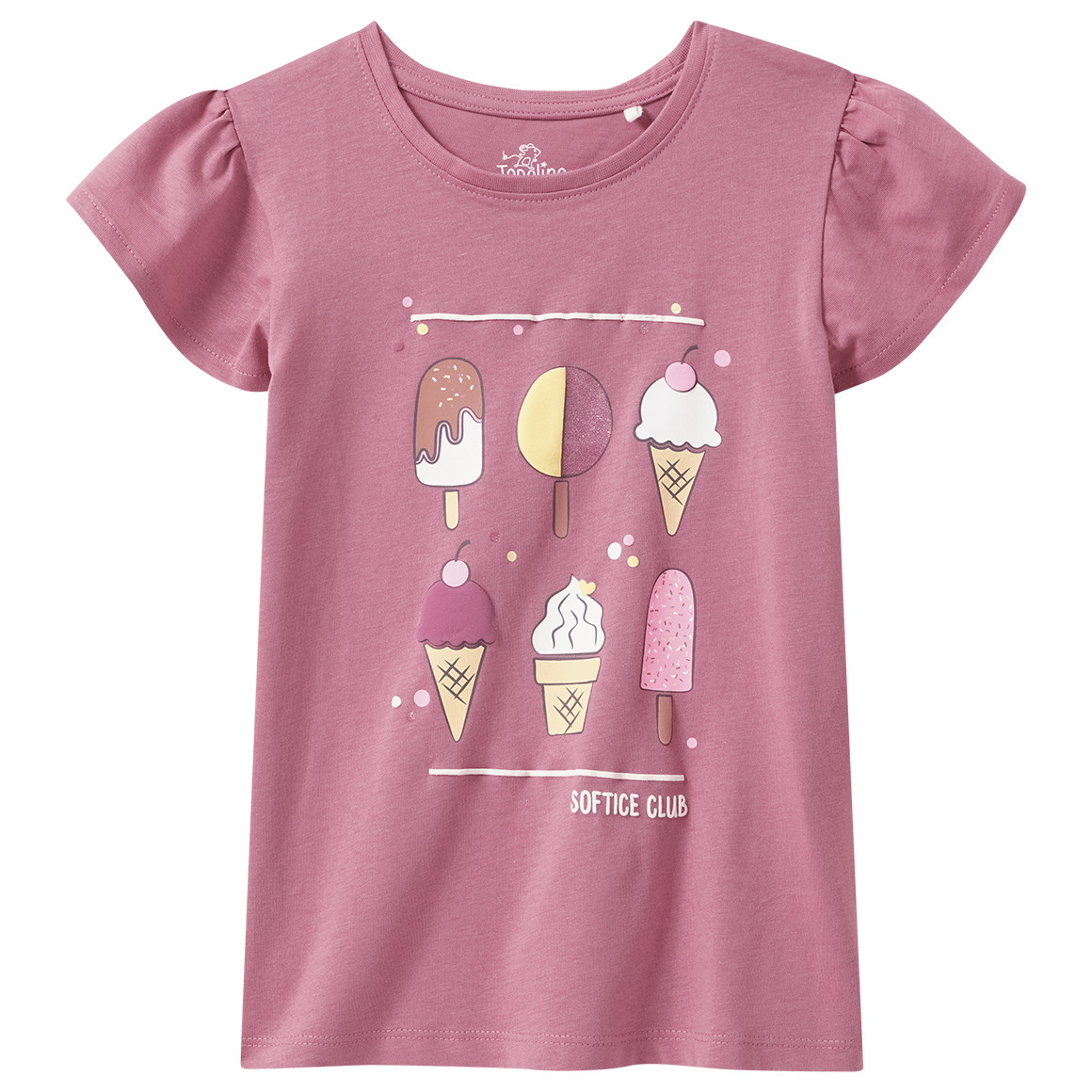 Mädchen T-Shirt mit Eis-Print