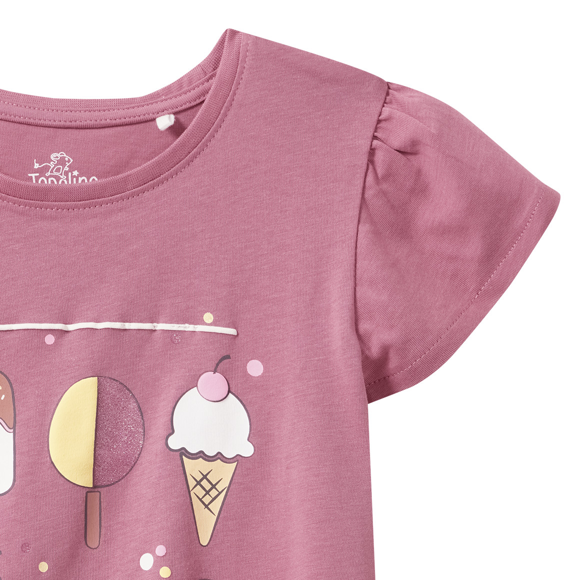 Mädchen T-Shirt mit Eis-Print