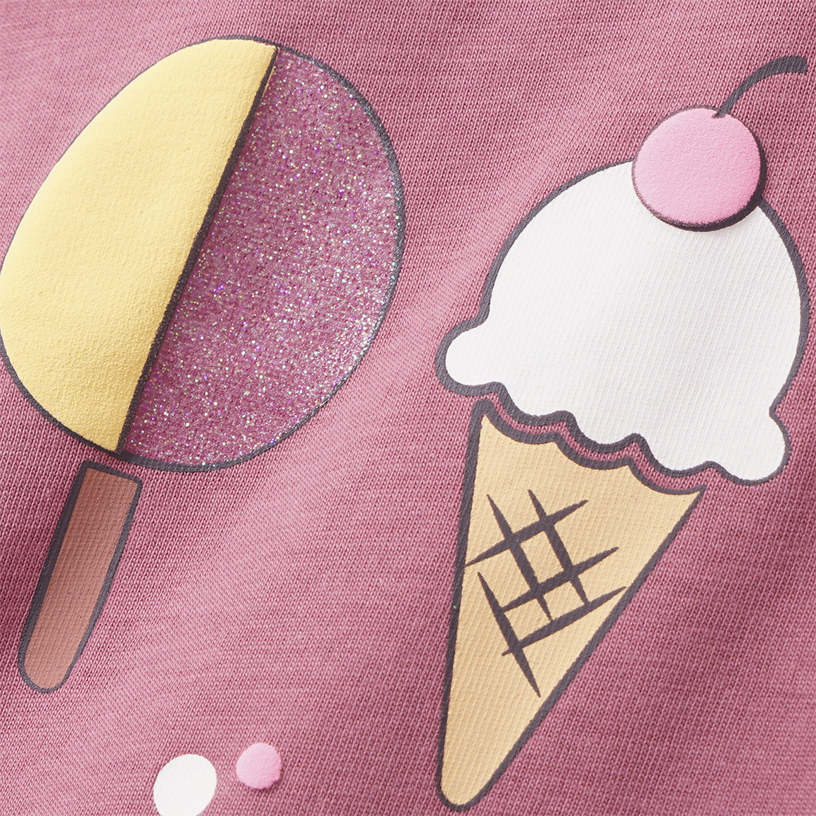 Mädchen T-Shirt mit Eis-Print
