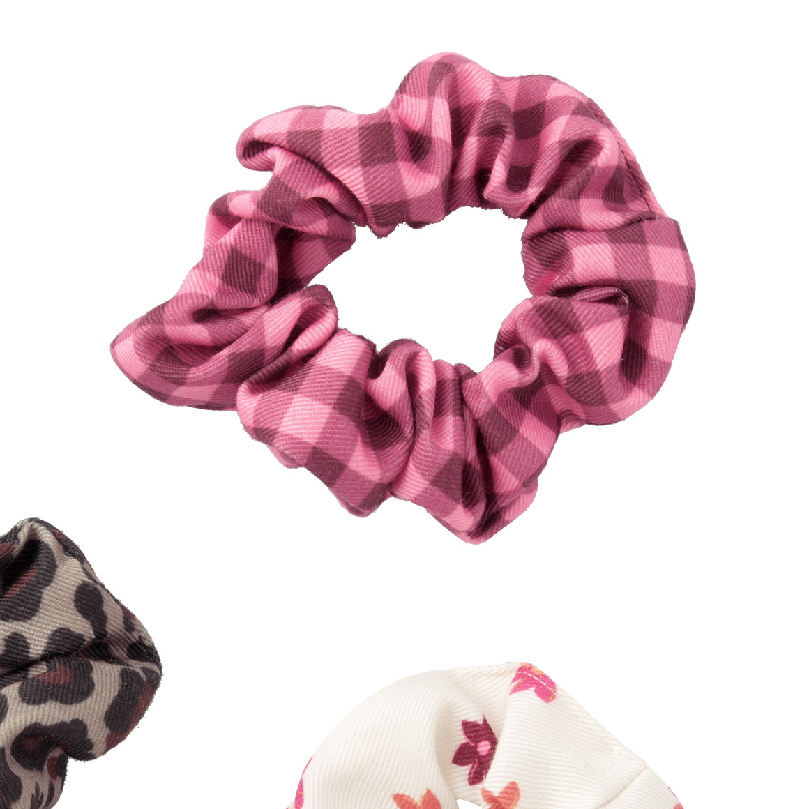 3 Scrunchies in verschiedenen Dessins