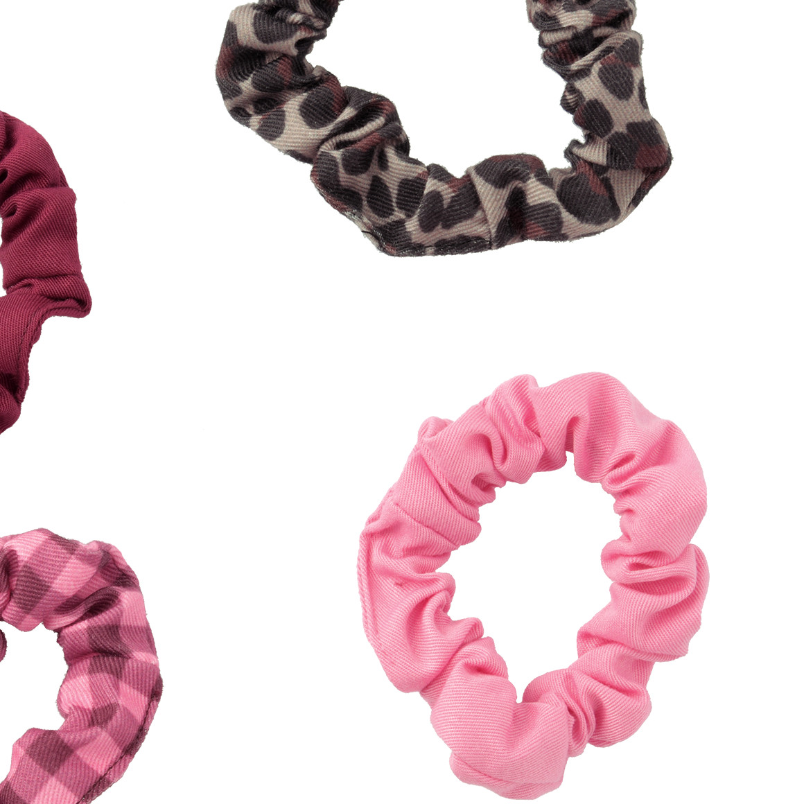 5 Scrunchies in verschiedenen Dessins