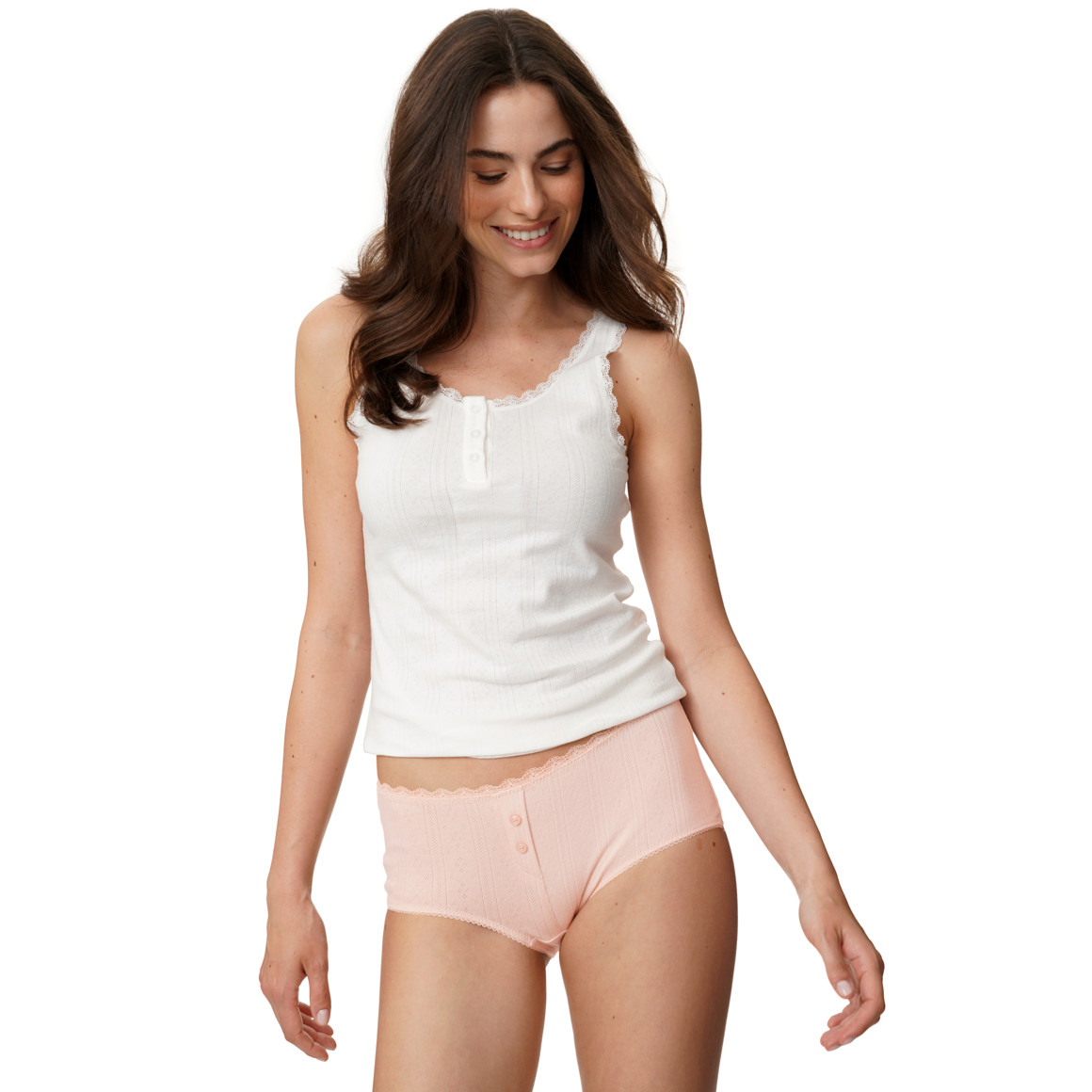3 Damen Hipster mit Ajour-Muster