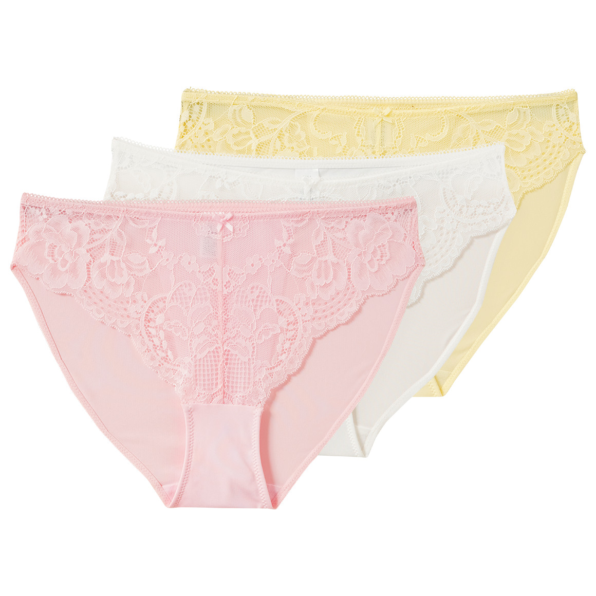 3 Damen Slips mit Spitze