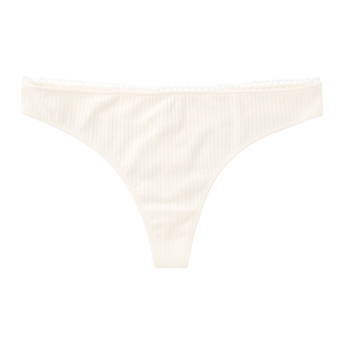 Damen Seamless-String mit Rippstruktur
