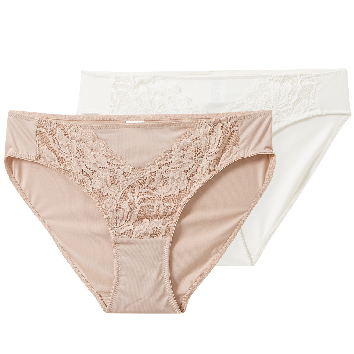 2 Damen Slips mit Spitze