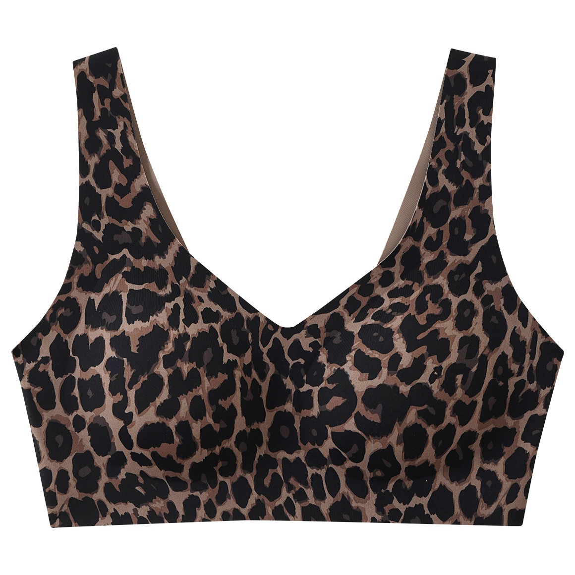 Naadloze bustier voor dames met luipaardprint